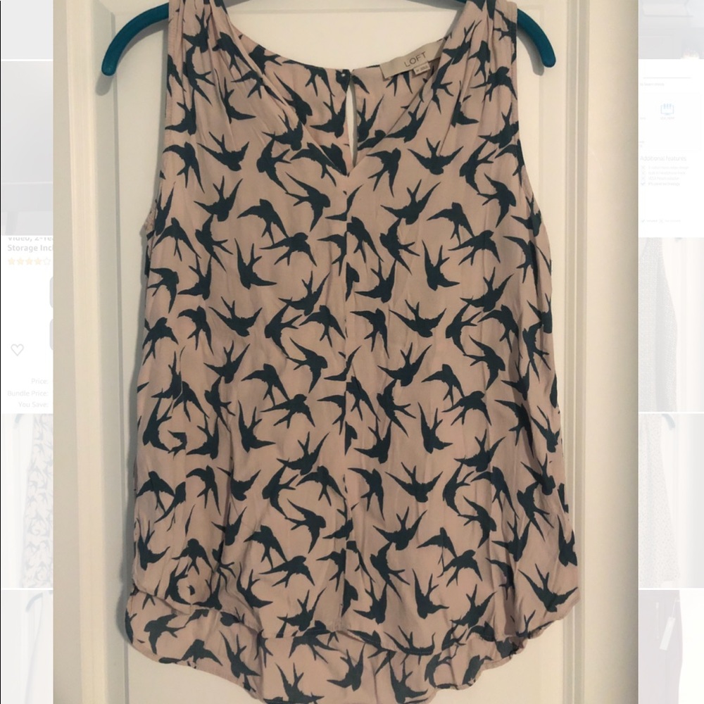 Loft Patterned Tank - beige/teal